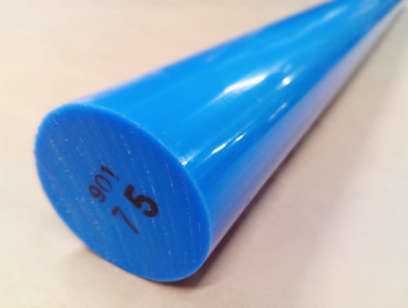 プラスチック MC901 丸棒（青） 直径 110mm 70 mm - 材料、部品